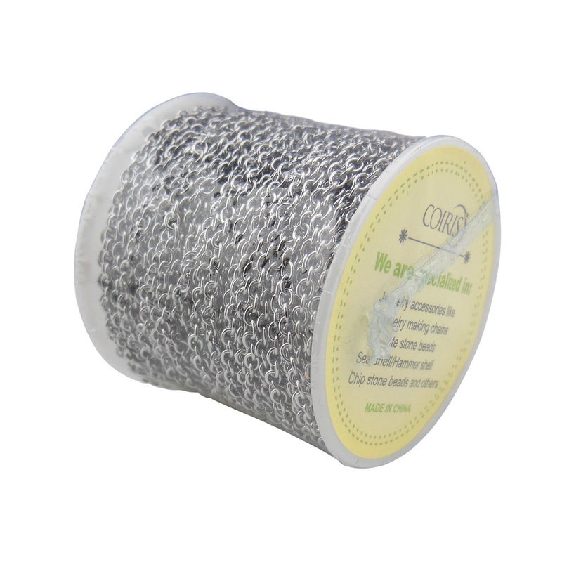 Coiris 33ft Stainless Steel Rolo Cable Chains Findings Fit for Jewelry Making &DIY (SC-1027-B) - Image 3